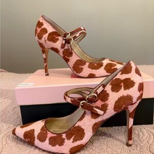 Kate Spade Pink and Brown Patterned Heels